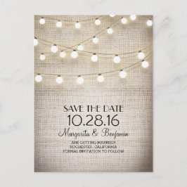 Ljus för Rustik kopiering och sträng sparar datume Meddelande Vykort