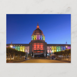Ljus för San Francisco stadshusregnbåge Vykort