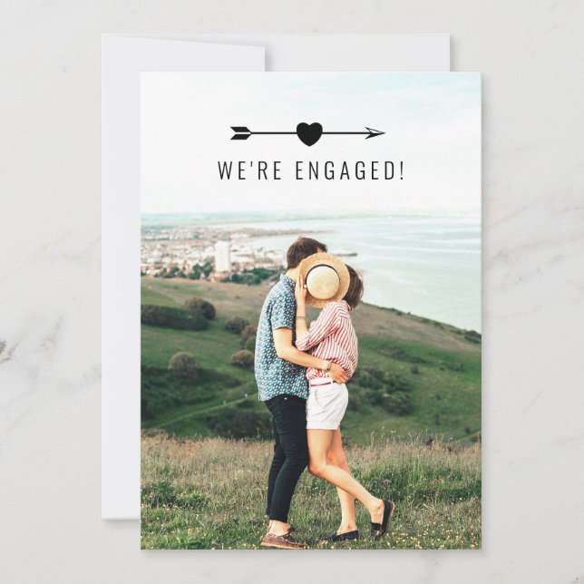 Ljus foto | Meddelande om Förlovning Inbjudningar (Framsida)