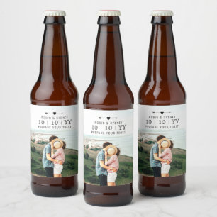 Ljus foto Spara datum Beer-etikett Ölflaska Etikett