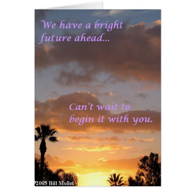 Ljus framtid framåt hälsningskort (Framsidan)