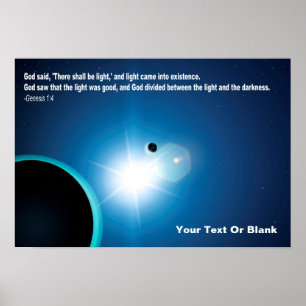 Ljus från mörker - Genesis 1:4 Poster