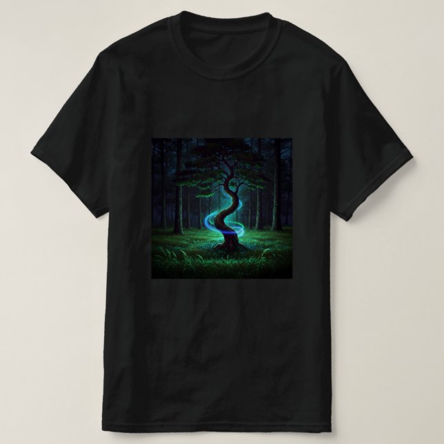 Ljus från Twisted Träd T Shirt (Design framsida)