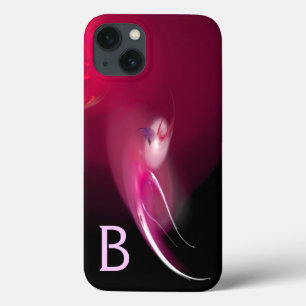 LJUS FUCHSIA BLACK ABSTRAKT MONOGRAM FÖR FUCHSIA/R