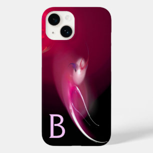 LJUS FUCHSIA BLACK ABSTRAKT MONOGRAM FÖR FUCHSIA/R