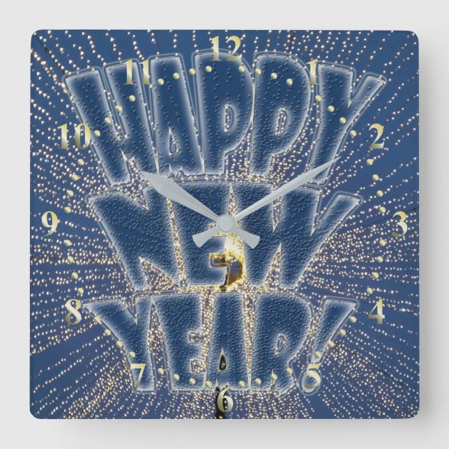 Ljus Fyrkantig Klocka (Framsida)