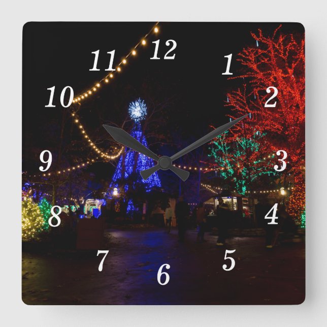 Ljus Galore Wall Clock Fyrkantig Klocka (Framsida)