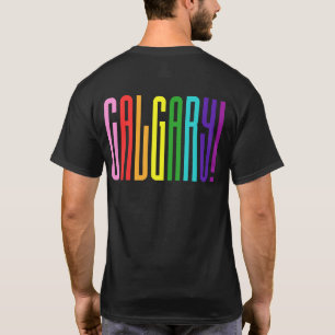 Ljus gay pride LGBT för regnbågetext LGBTQ Calga T Shirt