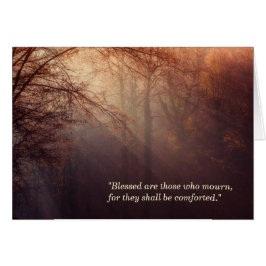 Ljus genom Forest Christian Sympathy Card Hälsningskort