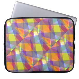 Ljus geometrisk - bärbar datorsleeve laptop fodral