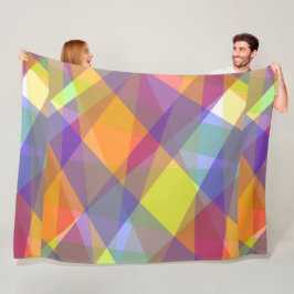 Ljus geometrisk - flanellfilt fleecefilt