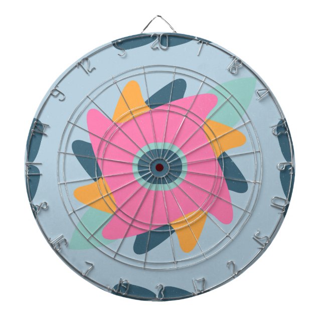 Ljus geometrisk kakeldesign darttavla (Framsidan)