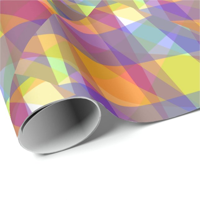 Ljus geometrisk - Presentpapper (Rullad Hörn)