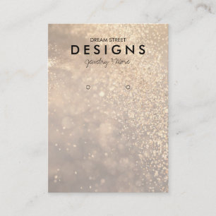 Ljus Glitter Instagram Earring Visning Card Visitkort