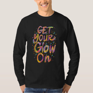 Ljus Glödande Klara Färger 80 Tema Retro Nattlysan T Shirt