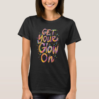 Ljus Glödande Klara Färger 80 Temat Retro Nattlysa T Shirt