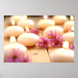 Ljus, golv och blommor, kollage av frusen fred poster