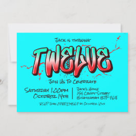 Ljus Graffiti Tolv Inbjudan