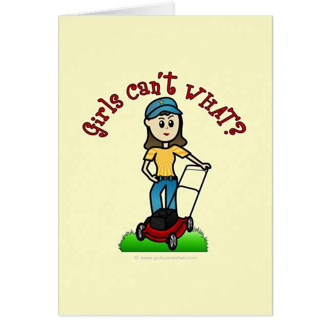 Ljus Gräsmatta Hälsningskort (Framsidan)