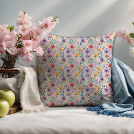 Ljus grått, enkel jaktblomma mönster monogram kudde