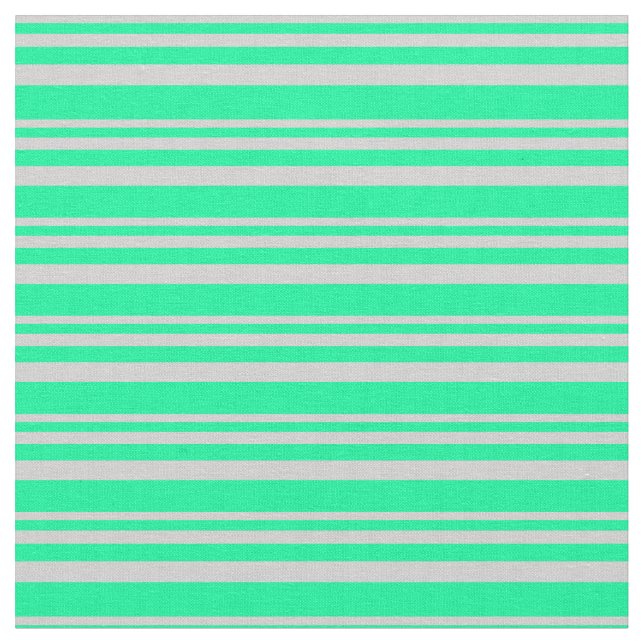 Ljus Grått och Grönt Mönster Tyg (Närbild)