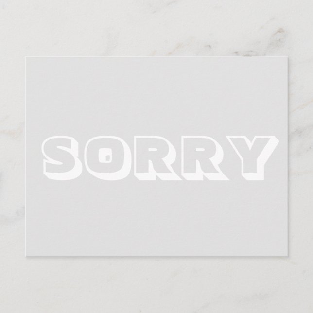 Ljus grått, vit modern fetstil vykort (Framsida)