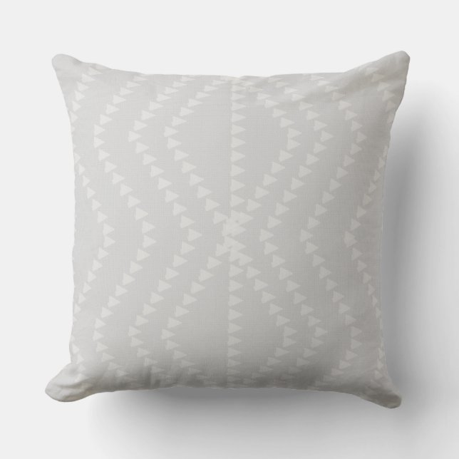 Ljus Grått Vita geometriska pilar Pillow Kudde (Framsida)