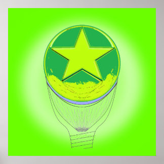 Ljus Grönt för Lime Eclipse Poster