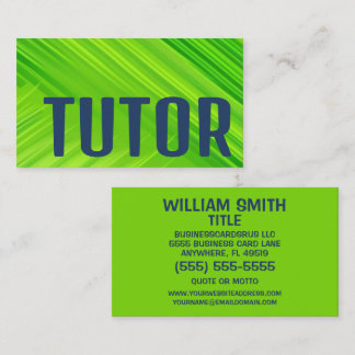 Ljus Grönt Tutor Visitkort