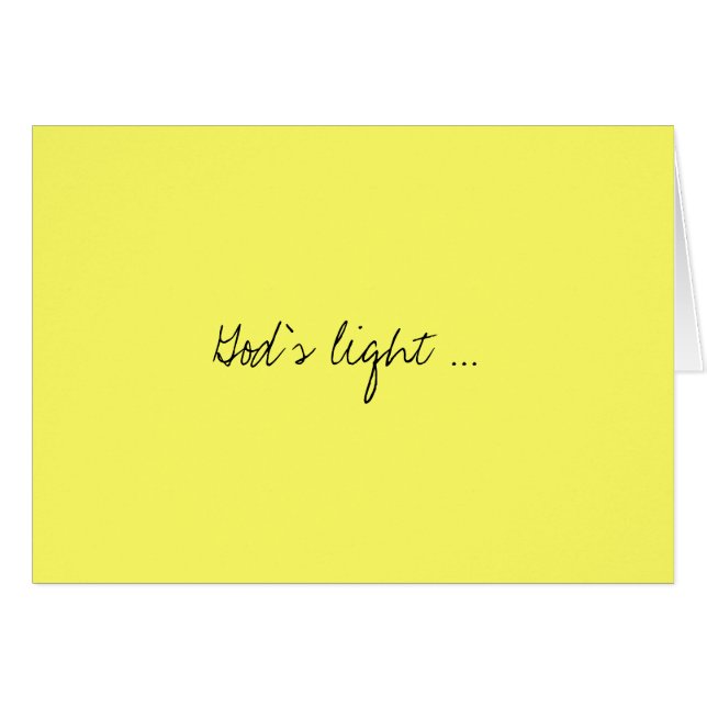 Ljus gud… hälsningskort (Framsidan Horizontal)