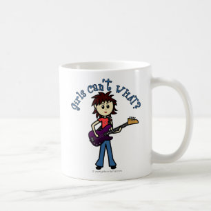 Ljus guitar flicka kaffemugg