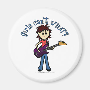 Ljus guitar flicka magnet