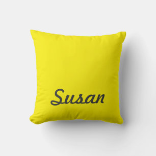 Ljus gul neontrendigMonogram Kudde