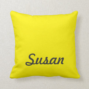 Ljus gul neontrendigMonogram Kudde