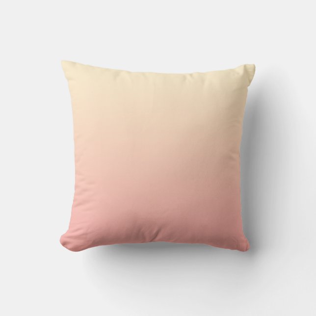 Ljus gul och rosa gradient kudde (Framsida)