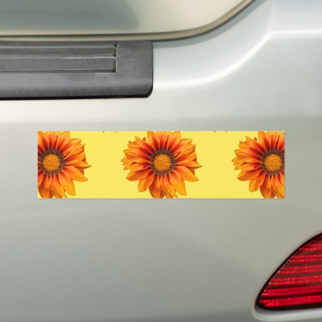 Ljus gul-orange gradient blomma utklippt bildekal (På Bil)