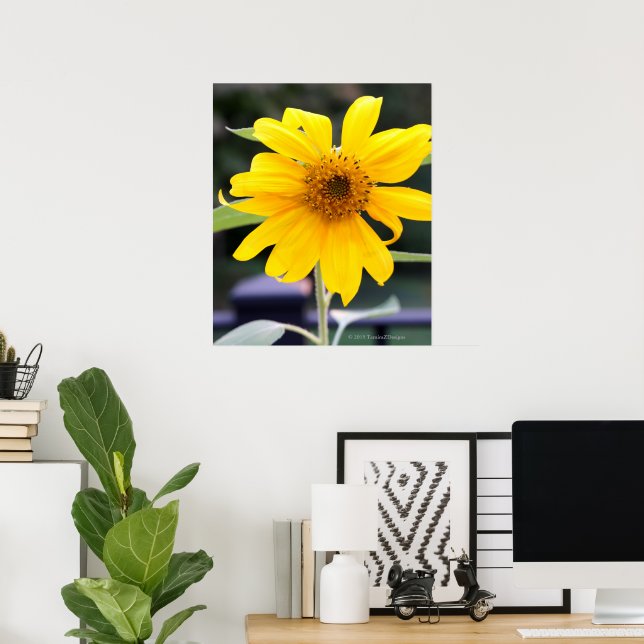 Ljus gul solros poster (Hemmakontoret)
