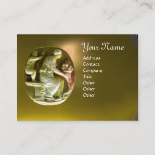 Ljus gul topaz för YMNIGHETSHORNMONOGRAM Visitkort