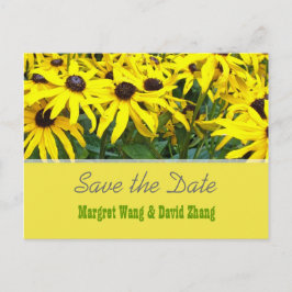 Ljus gula sommar tusenskönor blommor sparar datum meddelande vykort