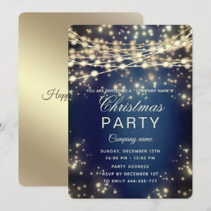 ljus guld, bolagsjul party inbjudningar