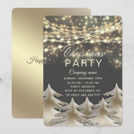 ljus guld, bolagsjul party inbjudningar