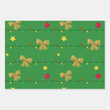 Ljus & Guld Bows i julafton Grönt