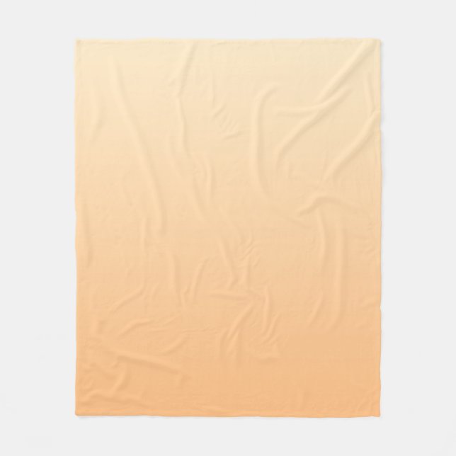 Ljus Gult och Orange Färg-övertoning Fleecefilt (Framsidan)