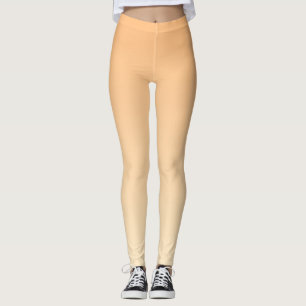 Ljus Gult och Orange Färg-övertoning Leggings