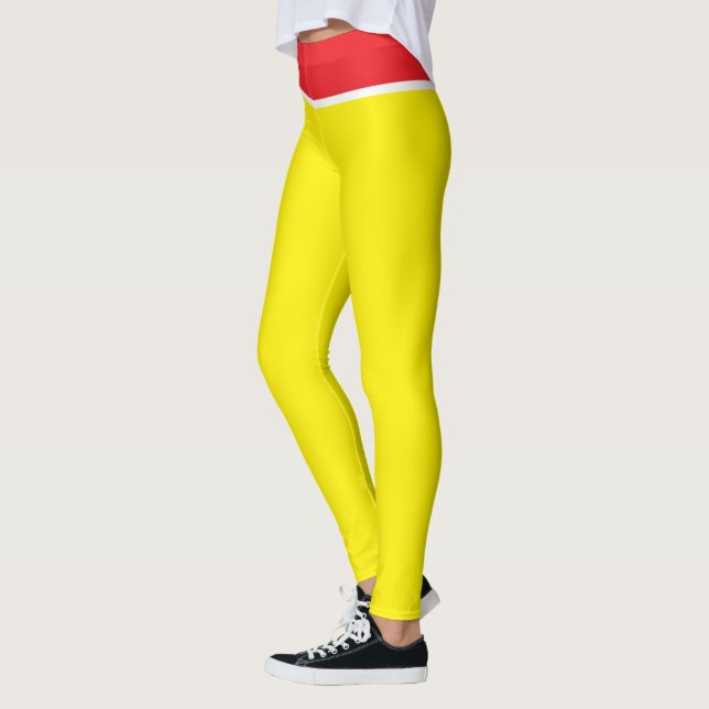 Ljus Gult och röd Leggings (Vänster)