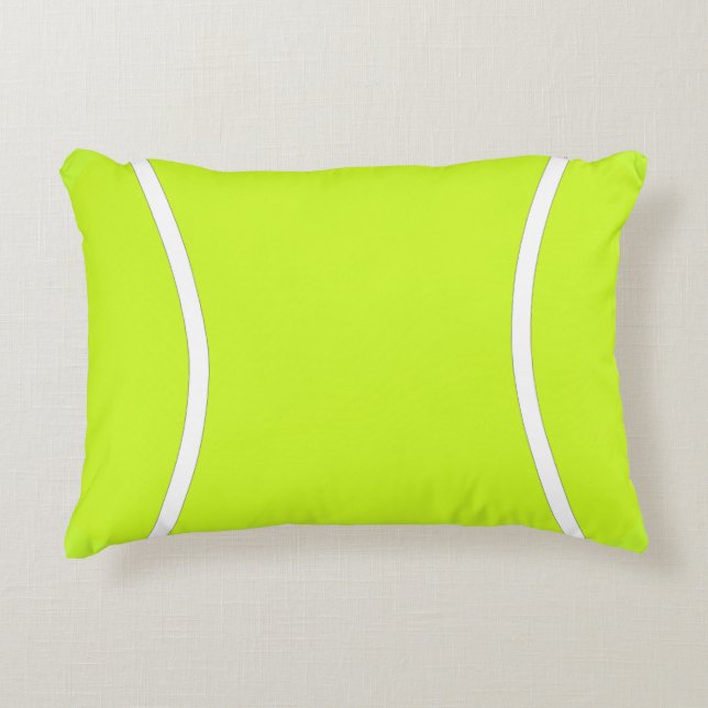 Ljus Gult Tennis Boll accent Pillow Prydnadskudde (Framsidan)