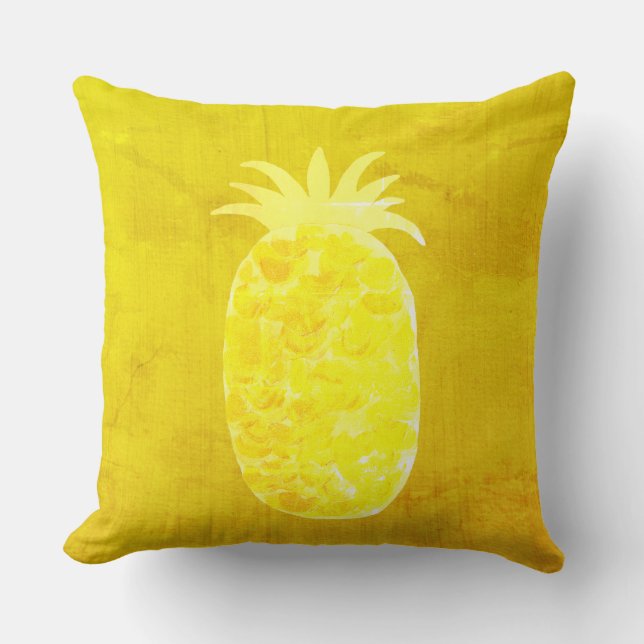 'Ljus gyllene Ananas Ö-vib  Kudde (Framsida)