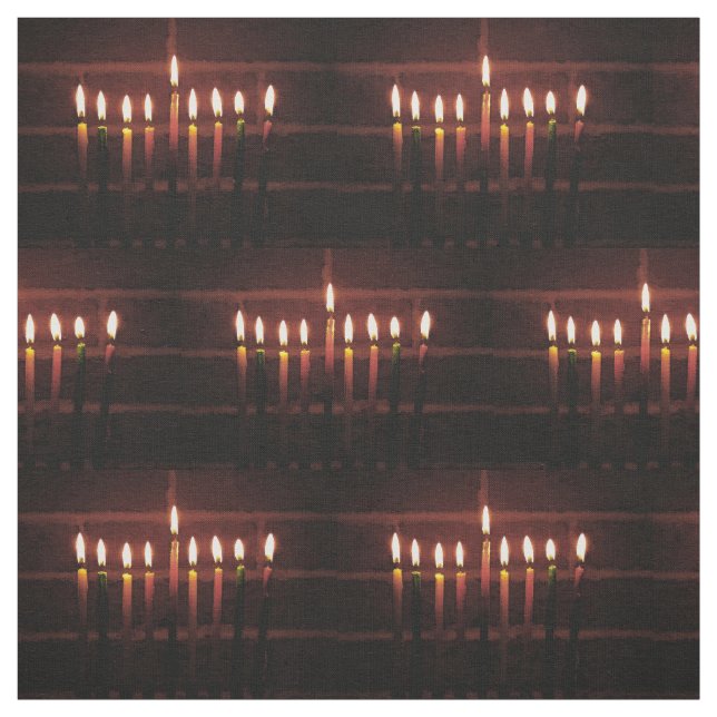 Ljus Hanukkah Fabric-festival Tyg (Provkarta)