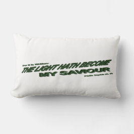 Ljus har blivit min frälsare - Grön Lumbarkudde