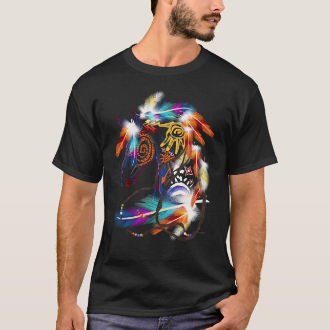 Ljus hästskjorta t-shirt (Framsida)